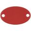 Шильдик металлический Alfa Oval, красный-