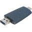Флешка Pebble Universal, USB 3.0, серо-синяя, 32 Гб-