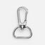 Застежка-карабин Snap hook, M, серебристая (хром)-