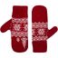 Варежки Elnik, красные с молочно-белым, размер L/XL-