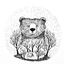 Футболка женская Bear, белая, размер S-