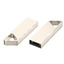 USB flash-карта SPLIT (16Гб), серебристая, 3,6х1,2х0,5 см, металл-