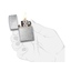 Зажигалка ZIPPO с покрытием Herringbone Sweep, латунь/сталь, серебристая, матовая, 38x13x57 мм-