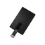 Флеш-карта USB 2.0 16 Gb в виде металлической карты "Card Metal", черный-