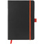 Блокнот "ColorNote Black", твердая обложка A5, 80 листов, черный с оранжевым-