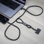 Шнурок-держатель для телефона с зарядным кабелем USB-C на USB-C/Lightning «Lany Eco Charge», серый-