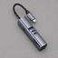 USB-хаб 7 в 1 USB-C - USB-A3.0 + 2хUSB-C + USB-C PD100Вт + HDMI + SD + microSD, серый, Deppa