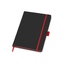 Блокнот "ColorNote Black", твердая обложка A5, 80 листов, черный с красным