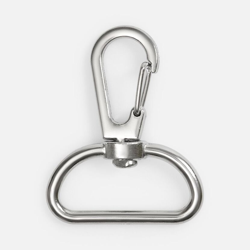Застежка-карабин Snap Hook, L, серебристая (хром)