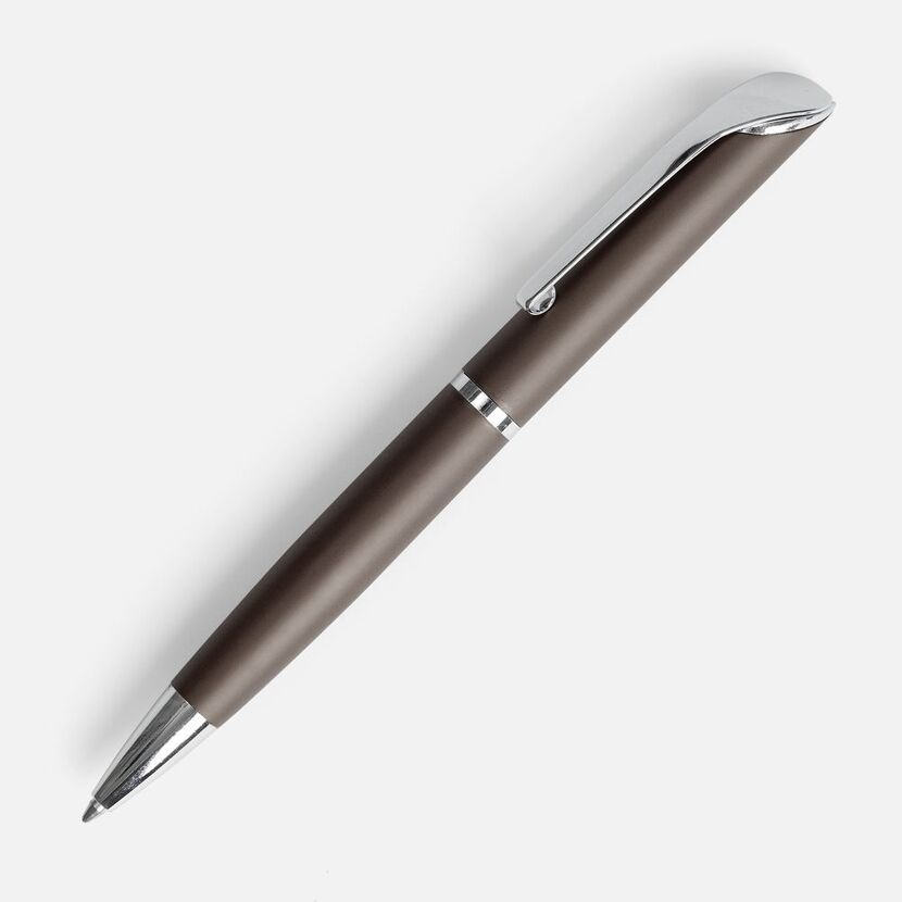 Ручка шариковая Glide, серо-коричневая