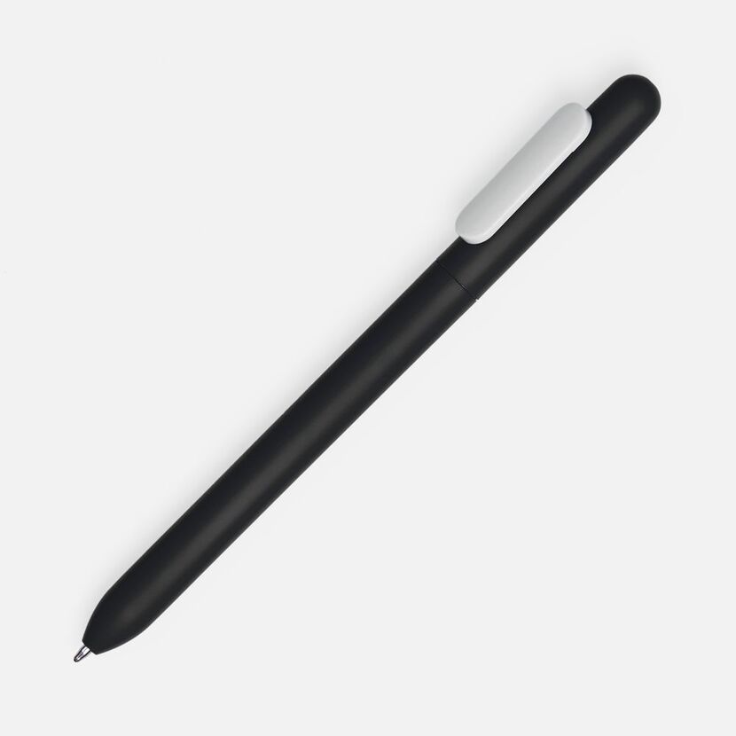 Ручка шариковая Swiper Soft Touch, черная с белым