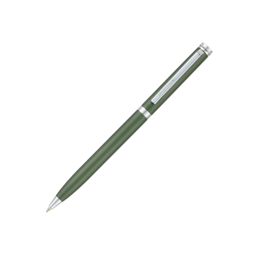 Ручка шариковая Pierre Cardin коллекция «БРИЗ | EASY». Корпус - алюминий. Клип - сталь. Отделка и детали дизайна - латунь. Цвет - зеленый. Упаковка Е