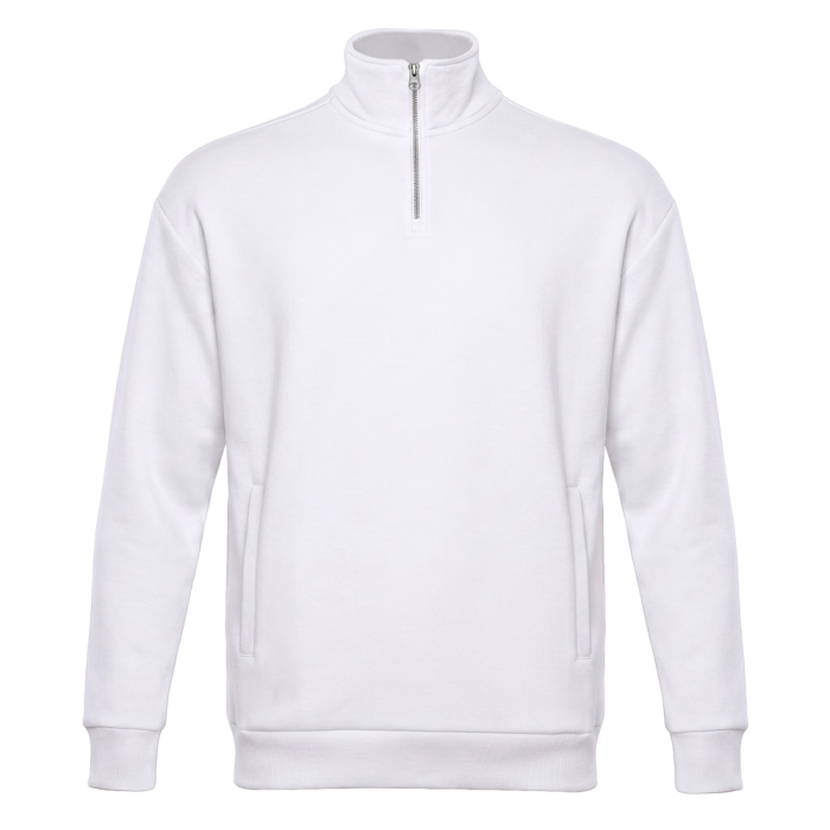 Толстовка STAN оверсайз на молнии, футер без начёса, 340, 102, Белый,  (10/1)  (44/XS)